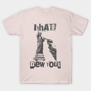 vintage i hate new york punk art T-Shirt